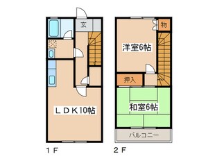 サンライズみかどＡの物件間取画像